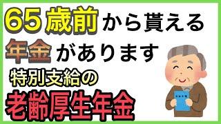 65歳前から貰える年金【特別支給の老齢厚生年金】（厚生年金保険法）について解説