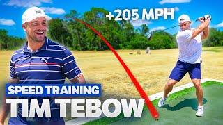 Putting Tim Tebow Through A Speed Training Session | Bryson DeChambeau