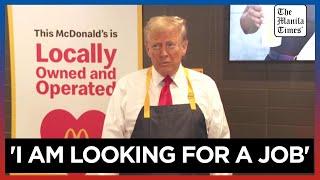 Trump makes fries, works drive-thru window at McDonald's