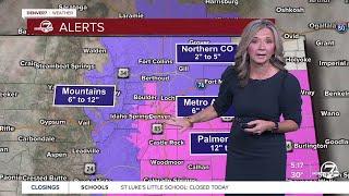 More than a foot of snow possible near Denver Friday