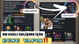 HESABINIZI UÇURACAK TAVSİYELER  EN HIZLI NASIL GELİŞİRİM ? / MARVEL ŞAMPİYONLAR TURNUVASI