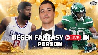 Degen Fantasy Live In Person Show!! #NFL #NBA #NHL #Draft #fantasyfootball #sporrs bets