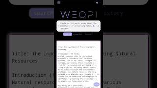 Weopi: Redefining Search with Privacy, Efficiency, and Accurate Results.#freeai #aitutorials