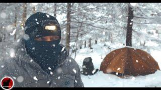 Direct Hit - Heavy Snow Camping in the Mountains of NC - Winter Storm Warning