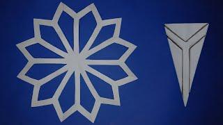 How to make a paper snowflake 종이 눈송이 Easily and Quickly  [Design Paper Ideas]