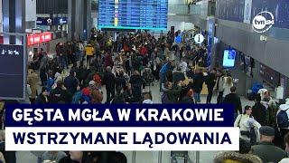 Na lotnisku w Krakowie nie lądują samoloty. Gęsta mgła i utrudnienia @TVN24