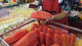 amazing fruit cutting skill - thai street food