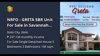 NRFO - GRETA 5BR Unit For Sale in Savannah Iloilo