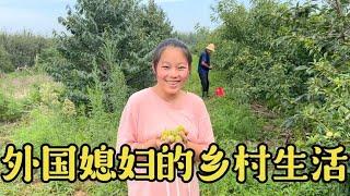 老挝媳妇吃完饭想去田里转转，去田里了不是找野菜就是找野鸡蛋！