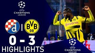 GNK Dinamo Zagreb vs Borussia Dortmund 0-3 Highlights | UEFA Champions League - 2024/2025