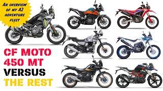 CF Moto 450 MT vs The Rest (an overview of my A2 test fleet)