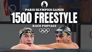 Paris Olympics 1500m Freestyle Final || Race Footage