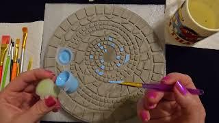 ASMR | Painting a Concrete Stepping Stone (Soft Spoken)