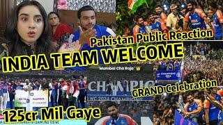 PAKISTANReaction INDIANTEAM GRAND WELCOME T20 WIN WC INDIA Main JashanINDIAN FANS SEA