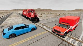 Cars vs Trains Crashes 012 - BeamNG.Drive | BeamNG High Speed