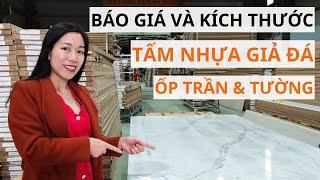 Chi Tiết KÍCH THƯỚC, MÀU SẮC Và GIÁ THÀNH Của Dòng Tấm Ốp Nhựa PVC Vân Đá | Lê Hạ