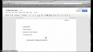 How to set up a document in MLA format in Google Docs