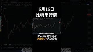 6月16日short 比特币周线十字不乐观，反弹高点是暴跌前的诱多行为？多空迷雾，是否转向多头有待观察。 #btc #以太坊 #eth #投资 #数字货币 #技术分析 #比特币 #合约 #短线交易