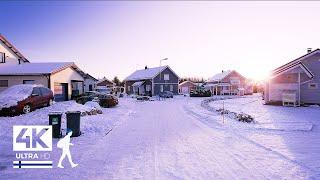 A Morning Quickie  Suburban Snow walk in Finland - Slow TV 4K