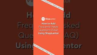 How to Add Frequently Asked Questions FAQ #elementor #woocommerce #wordpress