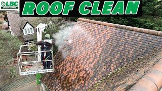 Satisfying Time Lapse Of A Roof Being Cleaned By LBC Exterior Cleaning