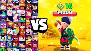 FRUIT SAMURAI KENJI vs ALL BRAWLERS! With 16 POWER-UPs! | Brawl Stars