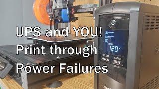 Power through power failures with a UPS for your 3d Printer