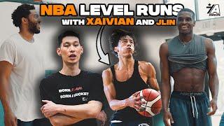 Xaivian Lee and Jeremy Lin Against Former NBA PROS in Private Runs!