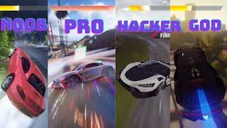 Asphalt9. Noob vs Pro vs Hacker vs God