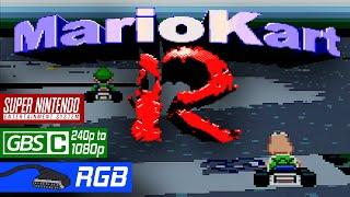 Mario Kart R (SNES hack) GBS-C RGB original hardware capture stream