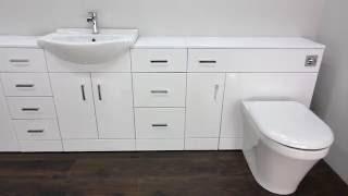 High Gloss White Fitted Bathroom Furniture