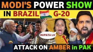 PAK GIRL FIGHT IN PUBLIC, PM MODI'S BRAZIL VISIT FOR G-20, PAKISTANI PUBLIC REACTION ON INDIA LATEST