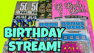 Birthday Stream Playing $210 In Arizona Lottery Scratchers