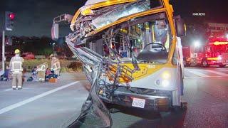 Los Angeles Metro Bus Crash Leaves Multiple Passengers Injured in Studio City