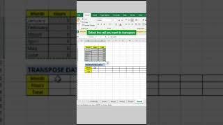 Excel Tips: Transpose Data the EASY Way #msexcel #tips&tricks #dataentry