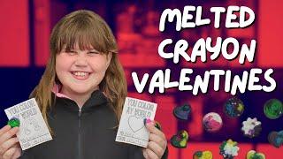 Free Coloring Valentine's Cards (plus DIY melted Crayons)