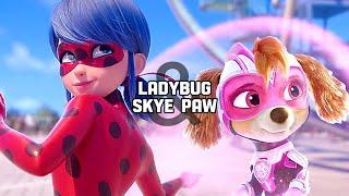 NWS98 ► Electric Ladybug x Skye Paw Patrol The Mighty Movie