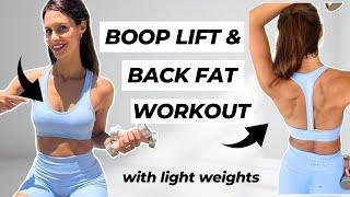 Workout to LIFT BREAST and REDUCE BACK FAT with weights