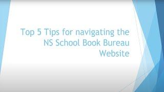 Top 5 Tips for Navigating the NS School Book Bureau Website