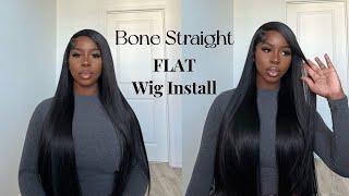 Silky Bone Straight HD Lace Side Part Tutorial ft. AliPearl Hair