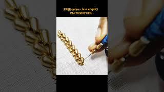 FREE! FREE! Professional Online Aari course/wheat bead stitch #shorts #freeaarionlineclass