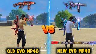 NEW EVO MP40 CHROMASONIC VS OLD EVO COBRA MP40 DAMAGE ABILITY TEST | BEST EVO MP40 SKIN - FREE FIRE