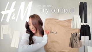 H&M TRY ON HAUL WINTER 2025  | *new in* jeans, knitwear, blazers & everyday basics