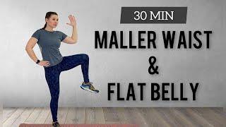 SMALLER WAIST & FLAT BELLY WORKOUT/ALL STANDING/Abdominales de pie | Abdomen fuerte y marcado