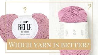 Drops Belle vs. Sandnes Garn Line Yarn Comparison