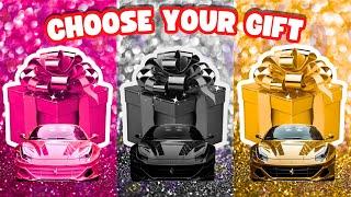 Escolha um presente  Choose Your Gift!  Pink, Black or Gold ⭐️ How Lucky Are You? 