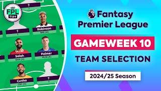 FPL GW10: TEAM SELECTION | Haaland Out, Salah In? | Gameweek 10 | Fantasy Premier League 24/25 Tips