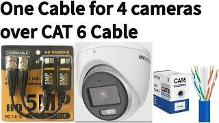 How to Connecting CCTV Cameras with Cat6 Wire & Baluns - One cable for 4 camera over CAT 6 Cable