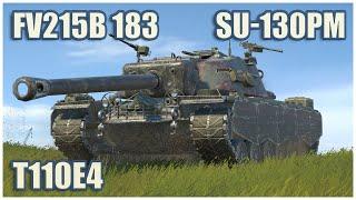 T110E4, FV215b 183 & SU-130PM • WoT Blitz Gameplay