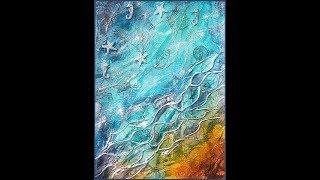 Art Journal Page - Layers and Texture - Sea